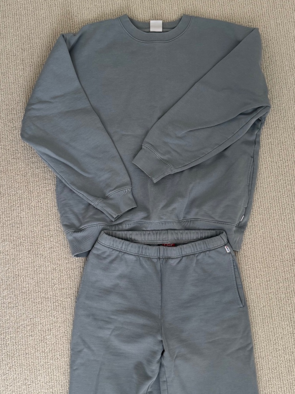 Aritzia TNA Extra AF Fleece Crew and Sweatpant Set